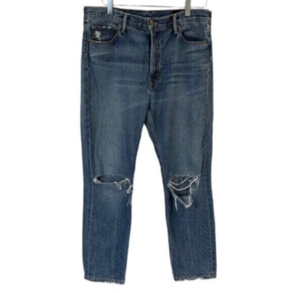 Vince | Medium Wash High Rise Distressed Denim Jeans Size 31 - Picture 1 of 12